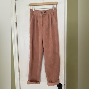 Topshop Pink Corduroy Trousers